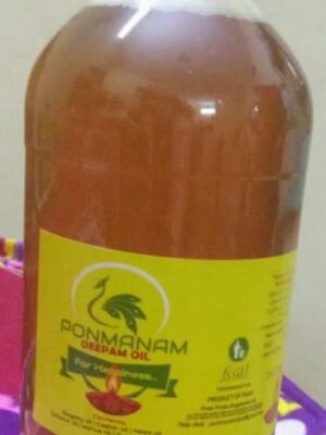 Ponmanam Panja Deepam Oil 1 Ltr  (பொன்மணம் பஞ்ச தீபம் எண்ணெய் 1 லிட்டர்)
